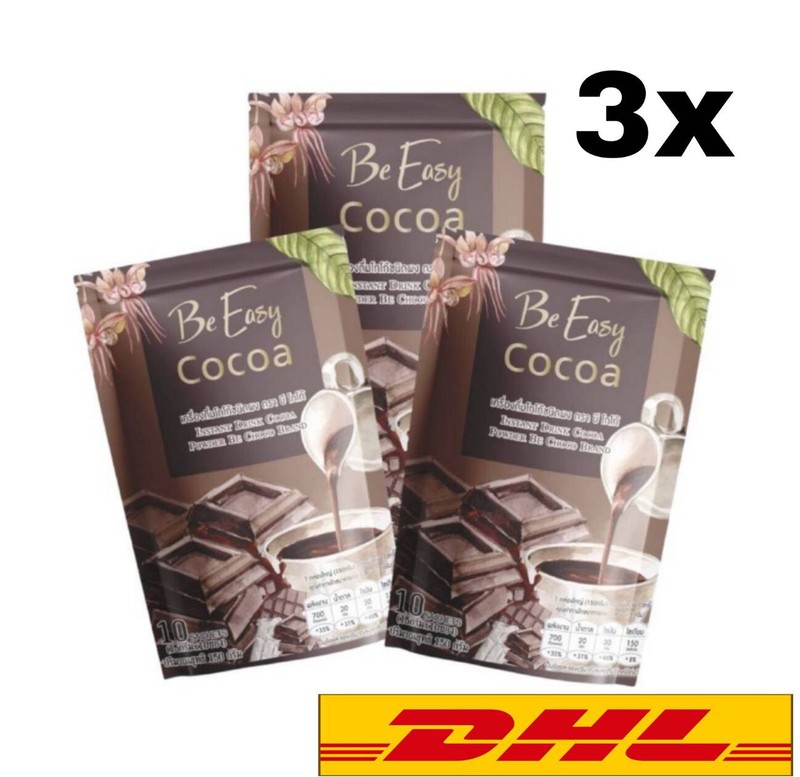3x Be Easy Cocoa Instant Drink Weight Control Nourish Skin10 Sachets / Box