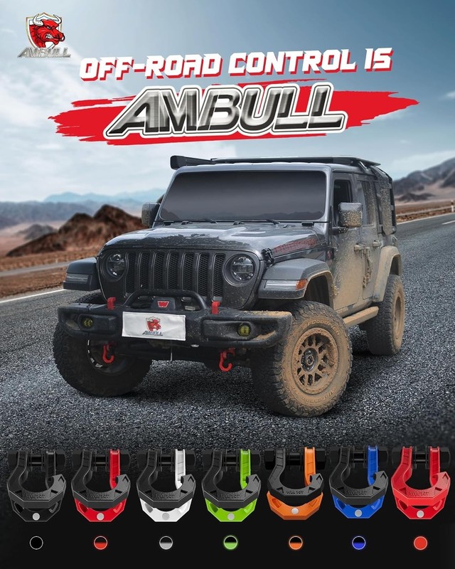 Red Heavy-Duty 3/4" D-Ring Shackles with 52,910 lbs Strength, Perfect for Towing gallery