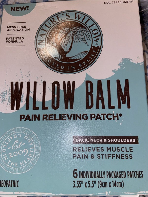 1 Nature’s Willow Balm Pain Relieving Patches 6 Pack Box Exp 2026