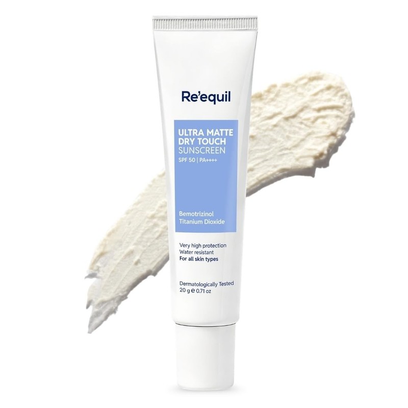 Re’ Equil SPF 50 Pa+++ Ultra Matte Dry Touch Sunscreen Gel 50g
