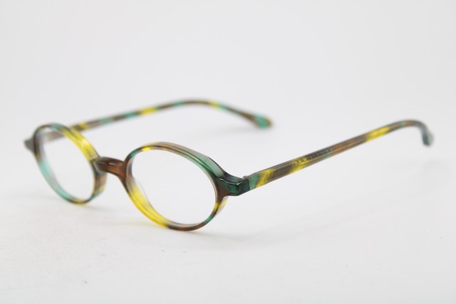 NEW KALA EYEWEAR ELLIPSE GN BROWN YELLOW BLUE HORN AUTHENTIC EYEGLASSES 43-20