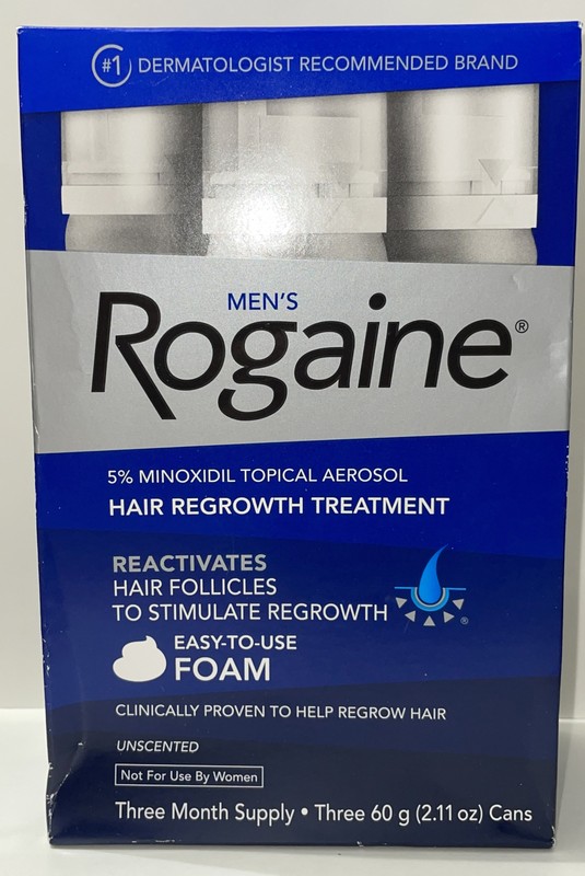 ROGAINE MENS FOAM (3 MONTH) 5% Minoxidil Topical Aerosol Box Regaine Hair Regrow