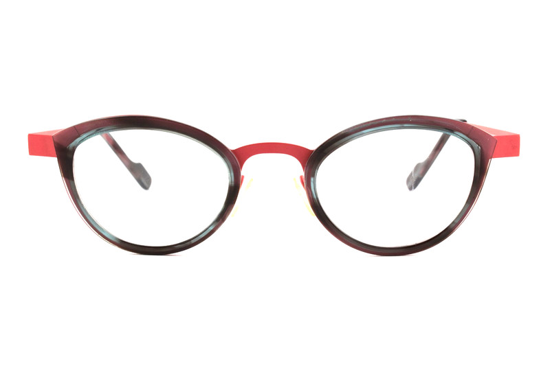Authentic Anne et Valentin FOSSETTE U 235 44mm Pink Gray Marble Glasses France