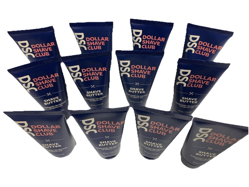 Dollar Shave Club Shave Butter 1 fl oz Tubes Lot Of 12 Travel Size TSA-Compliant