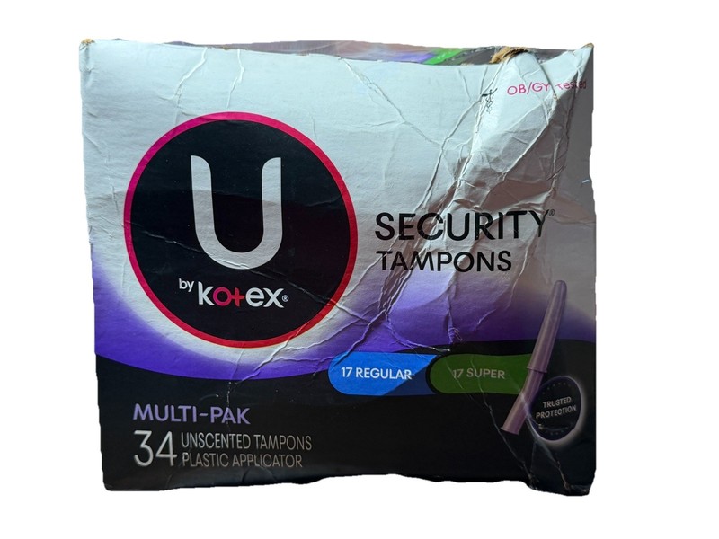 U by Kotex Security Tampons Mixed Unscented 31 Count Plastic Applicator SEE DESC