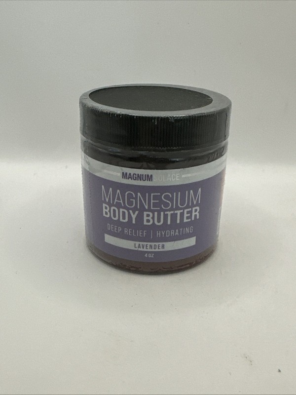 Magnum Solace Magnesium Body Butter Lavender Cream Deep Relief – 4oz – NEW/seald