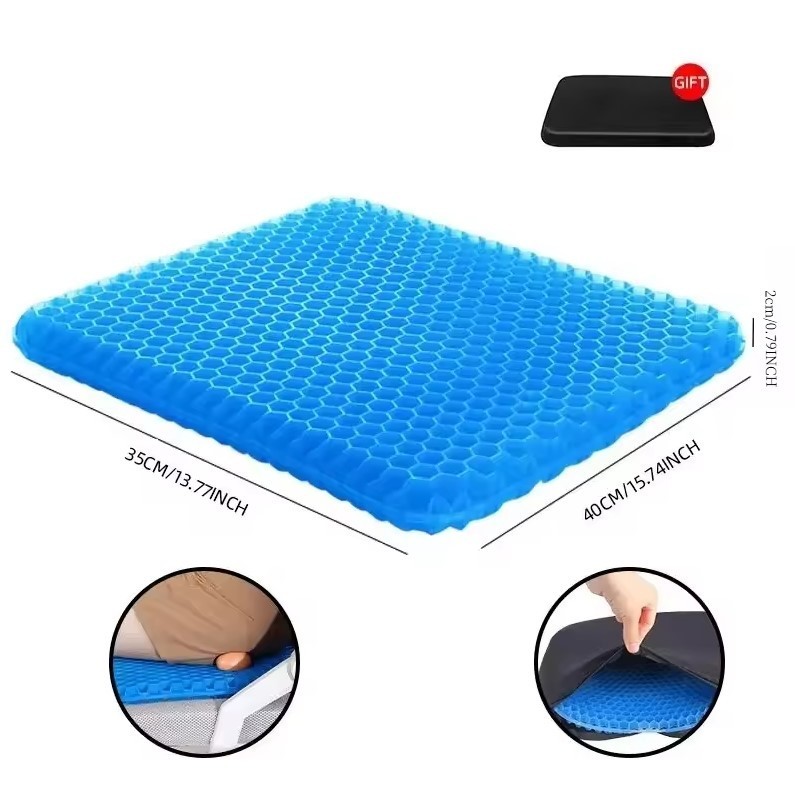 Gel Seat Cushion for Sciatica Relief | Office Chair Cushion for Pressure* gallery