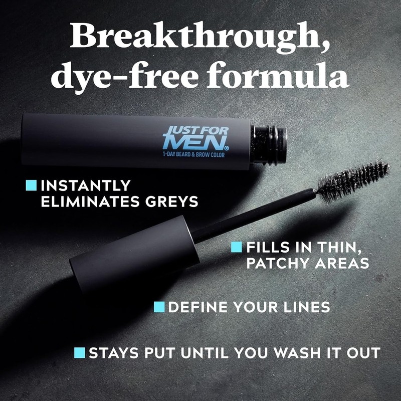 Up to 30 Applications of 1-Day Beard & Brow Color - Black, Fills Patchy Areas gallery