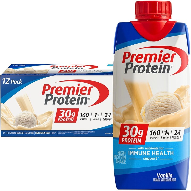 Premier Protein Shake, Vanilla, 30g Protein, 11 fl oz, 12 Ct FREE shipping