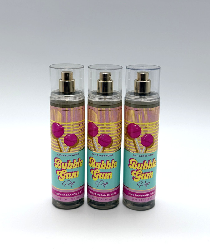Bath & Body Works BUBBLE GUM POP Fragrance Mist Set of 3