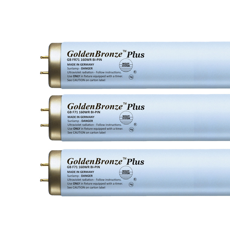 Tanning Bed Bulbs Wolff GoldenBronze FR71, 160 Watt Plus Bi-Pin- 800 Hours