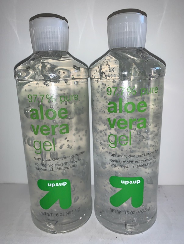 2 Bottles Clear Aloe Vera Gel Total 32 OZ, Made in USA, FREE Fedex 2-Day Ship