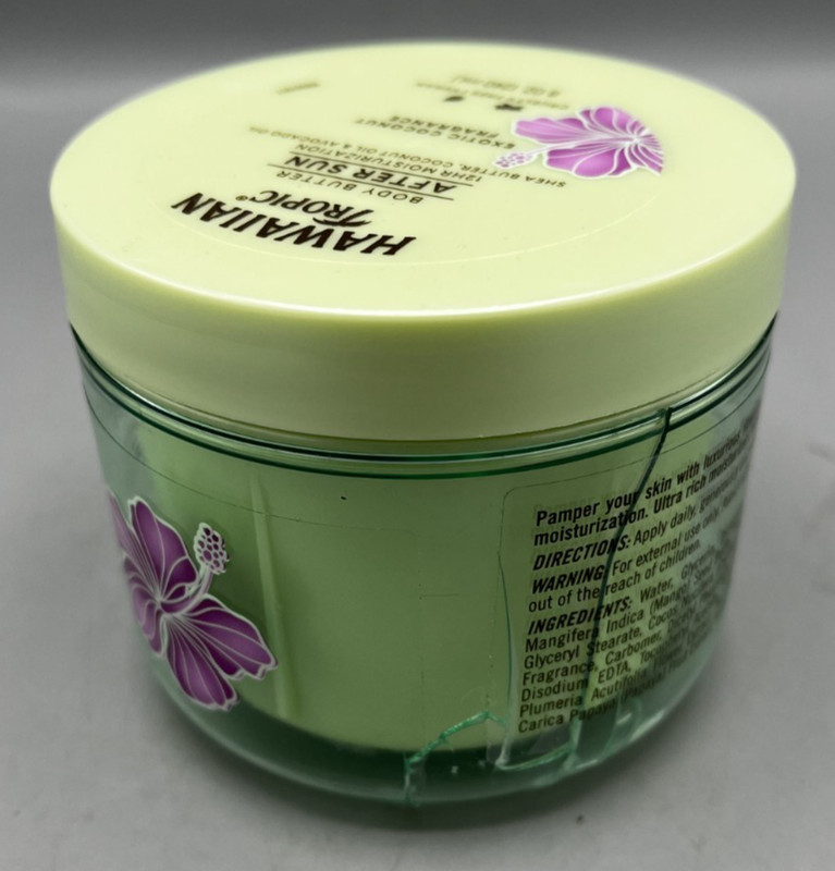 Hawaiian Tropic After Sun Body Butter Exotic Coconut 8oz NEW Cracked Container gallery