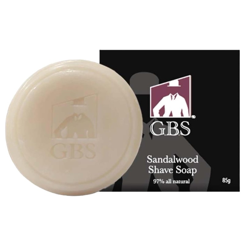 G.B.S Men's Sandalwood Shaving Soap for sensitive skin Shea Butter Glycerin 3oz gallery