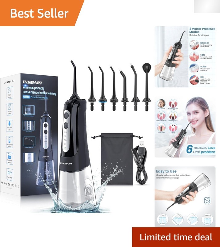 High-Efficiency Cordless Teeth Cleaner – 2000mAh Battery, Perfect for Families
