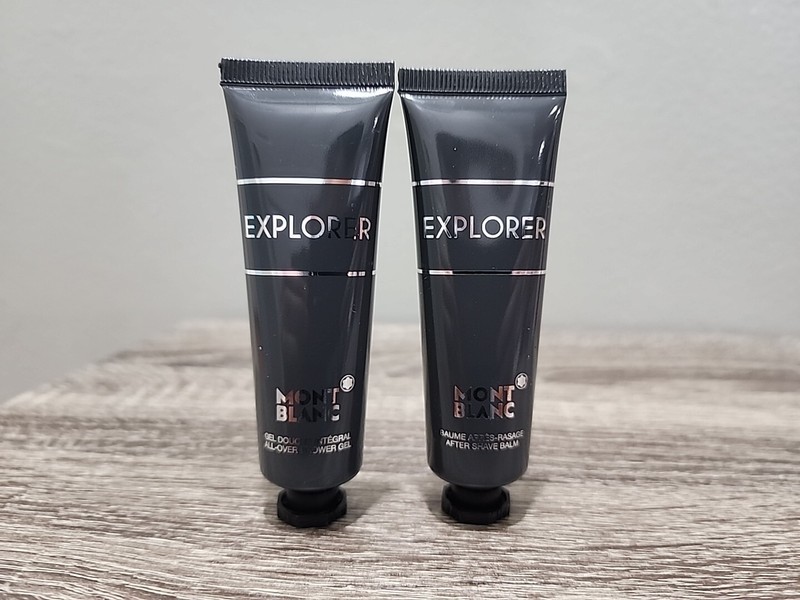 MONT BLANC EXPLORER ALL OVER SHOWER GEL + AFTERSHAVE 30 ML / 1 FL OZ EACH NEW