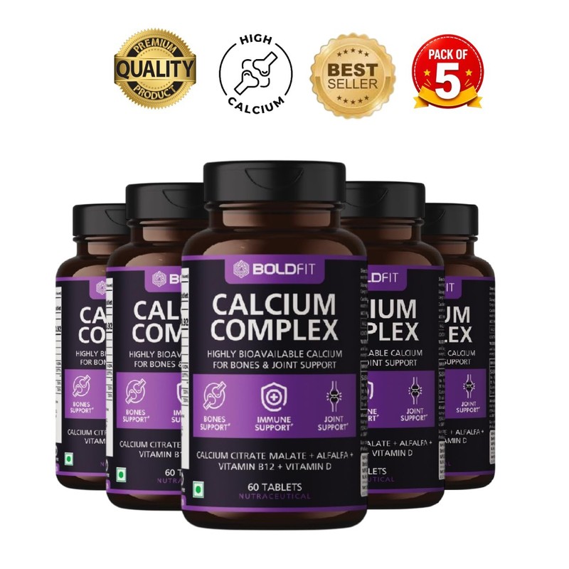 Bo.ldfit Calcium Citrate 1000mg D3 Zinc 300 Tablets 5 Pack