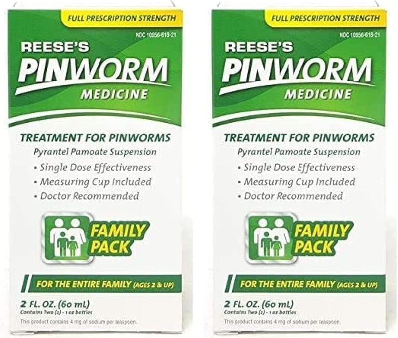 Reese’s Pinworm Medicine Family Pack Full strength, 2 fl oz. 2 PACK