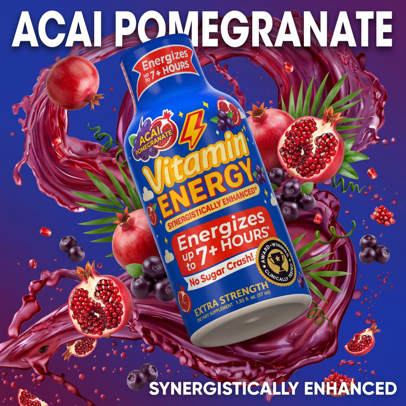(12 Pack) Vitamin Energy® B12 14,000% Acai Energy Shots, Clinically Proven gallery