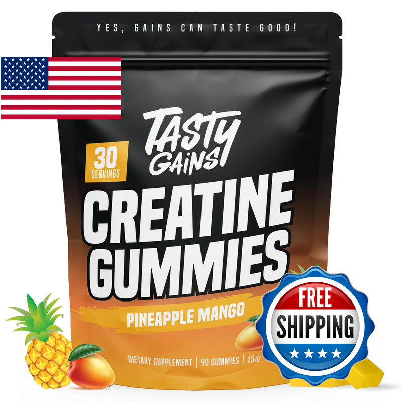 Tasty Gains Creatine Gummies – 90G Of Creatine Monohydrate – Workout
