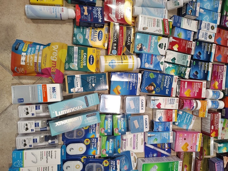 Mixed OTC Wellness Lot - CVS, Cora, Kerasal, Dr. Scholl's, Invisalign, Vicks Etc gallery