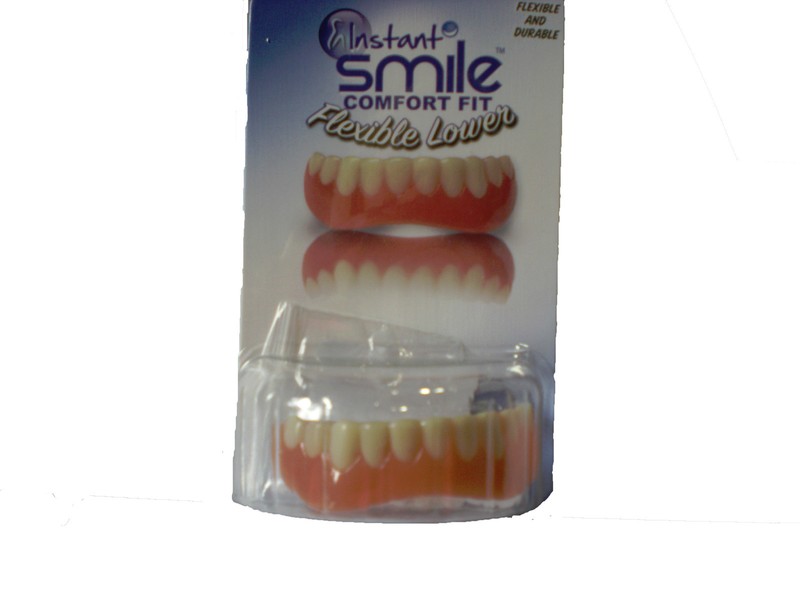 SECURE INSTANT SMILE False Fake Cosmetic Artificial Veneer Costume LOWER TEETH