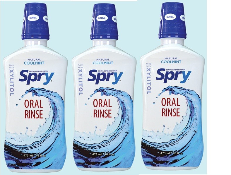 Spry Dental Defense Natural System Coolmint Xylitol Oral Rinse 16 fl oz 3 Pack