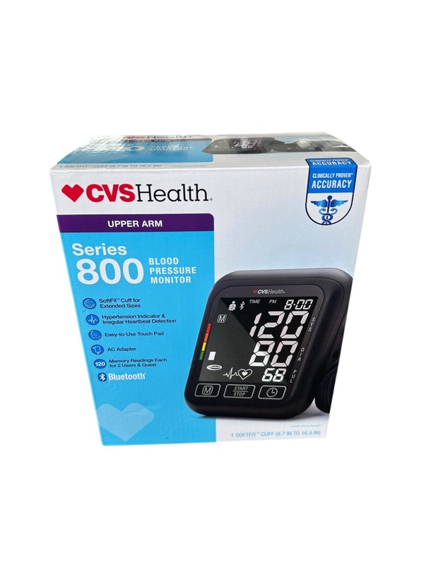 CVS Health Series 800 Upper Arm Blood Pressure Monitor Bluetooth NEW