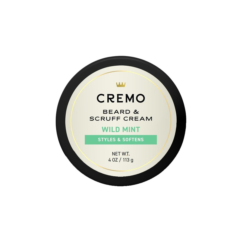 Cremo Beard & Scruff Cream, Wild Mint, 4 Ounce 4 (Pack of 1), 4 oz
