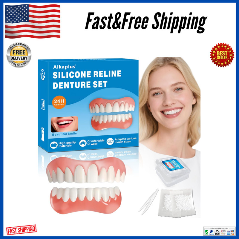 Moldable False Teeth, Veneers Teeth for Women and Men, Upper and Lower Matchi US