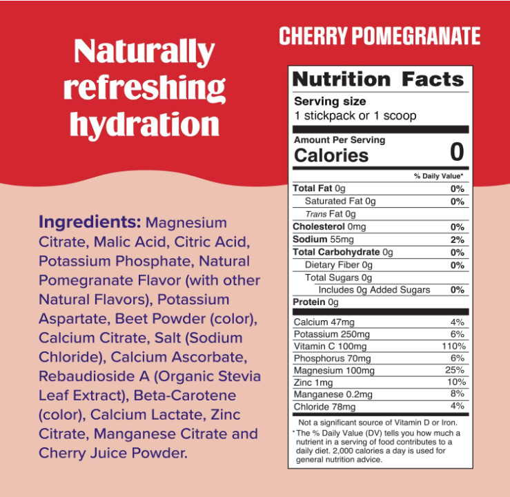 Ultima Replenisher Electrolyte Powder, Cherry Pomegranate, 90 Servings gallery