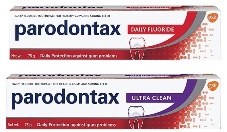 Parodontax Daily Fluoride + Ultra Clean Toothpaste 75g Each | Gum Care Set