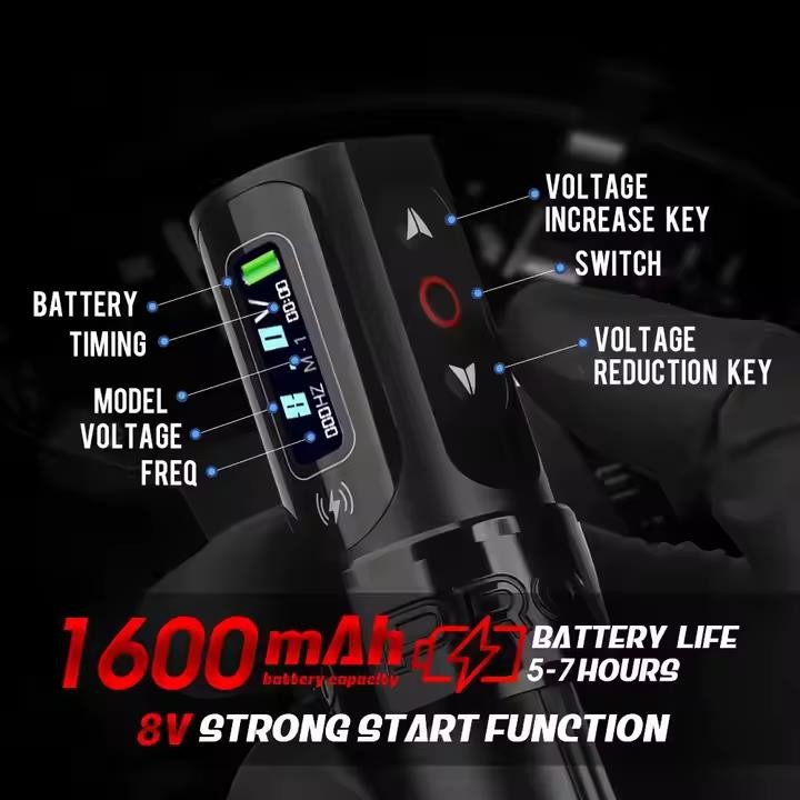 Pro Coreless Motor Pen 2000mAh 4.0mm Stroke Wireless Rotary Tattoo Machine gallery