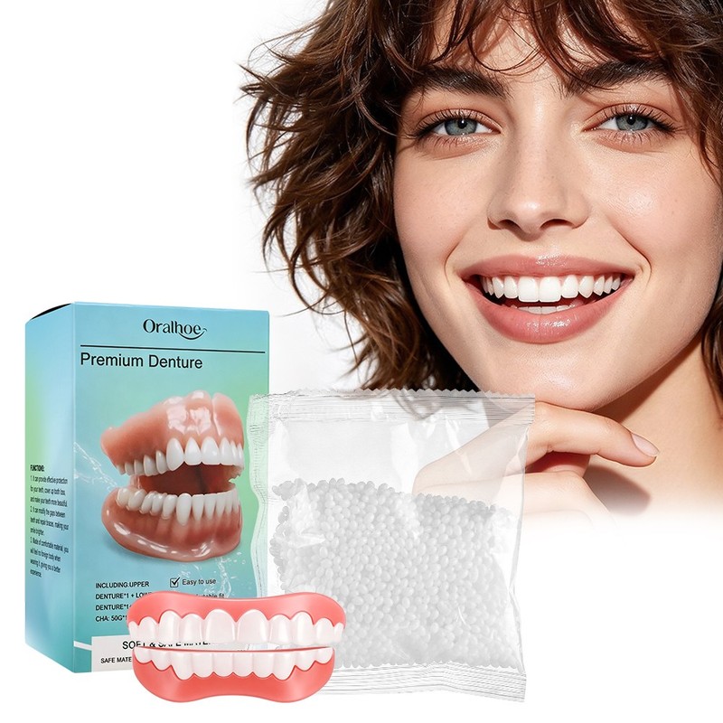 Flexible Silicone Premium Denture - Full Set Top Bottom Teeth For Men And Women gallery