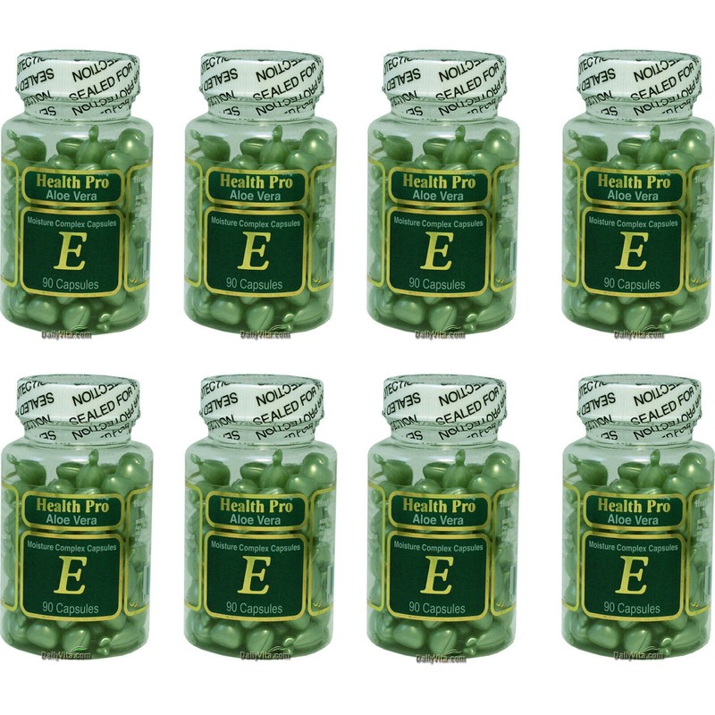 8 X Bottles Aloe Vera Vitamin E Skin Oil Facial Oil 90 Capsule