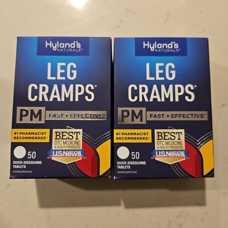 Hyland’s Leg Cramps PM Night Time Cramp Relief 50 Tablets X2 Exp 2026+