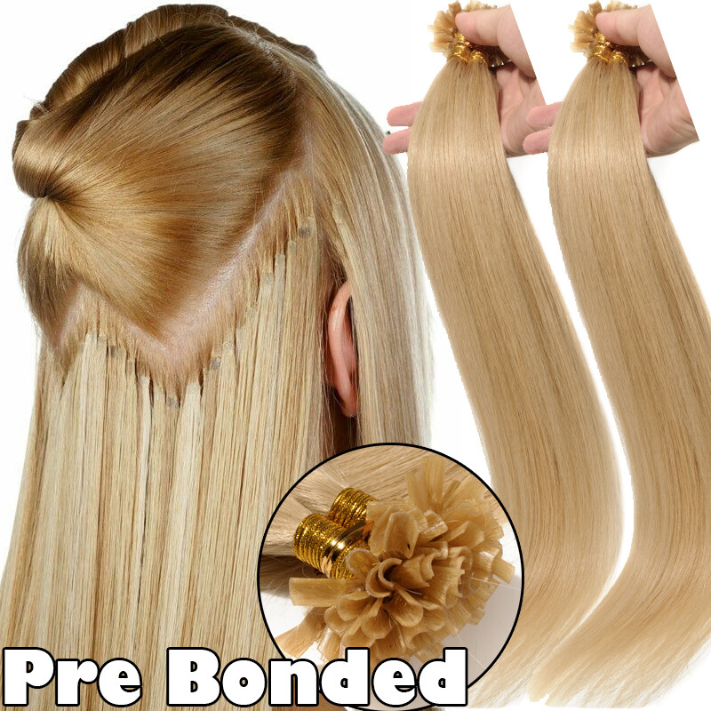 Nail Tip U Tip Fusion Pre Bonded 100% Real Human Hair Extensions Keratin Thick gallery