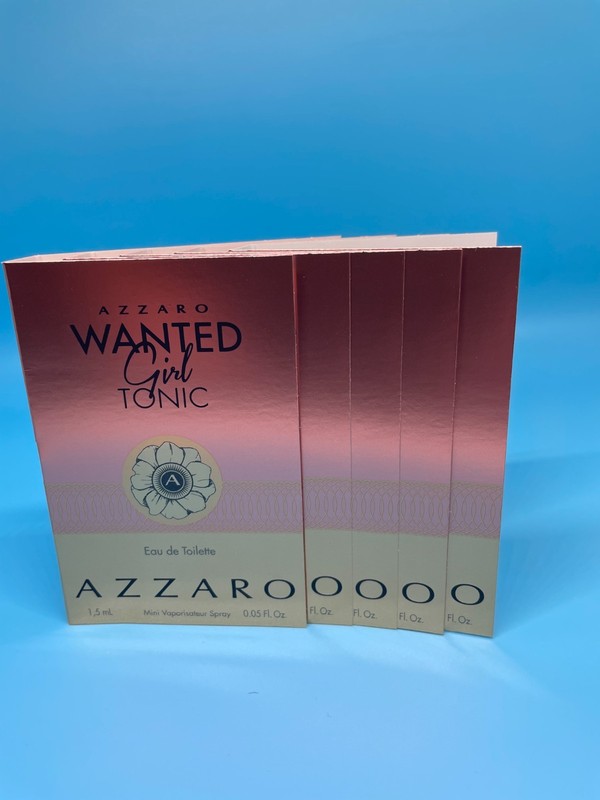 5X Azzaro Wanted Girl Tonic .05 FL OZ SAMPLE Spray Pack 5