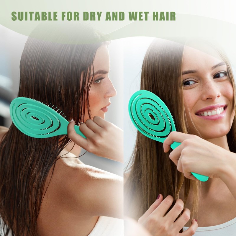 Hair Brush, Detangle Anti Tangle Brush, Spiral Hairbrush for Wet & Dry Hair, ... gallery