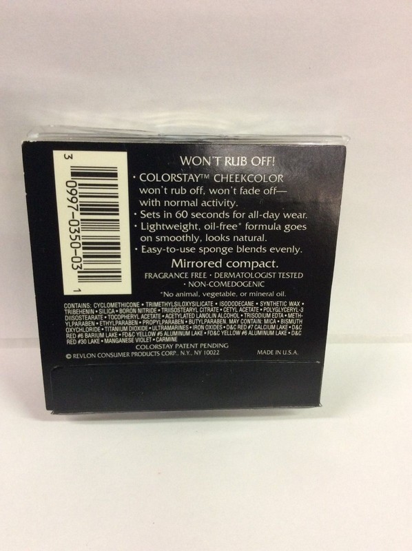 REVLON COLORSTAY CHEEKCOLOR OIL FREE COLOR BLUSH/W SPONGE - FLESH - NEW. gallery