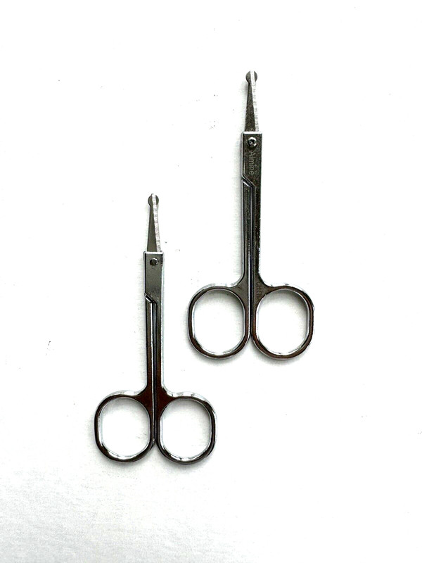 2 Pack – 3.5″ Safety Nose Mustache Facial Hair Scissors for Trimming