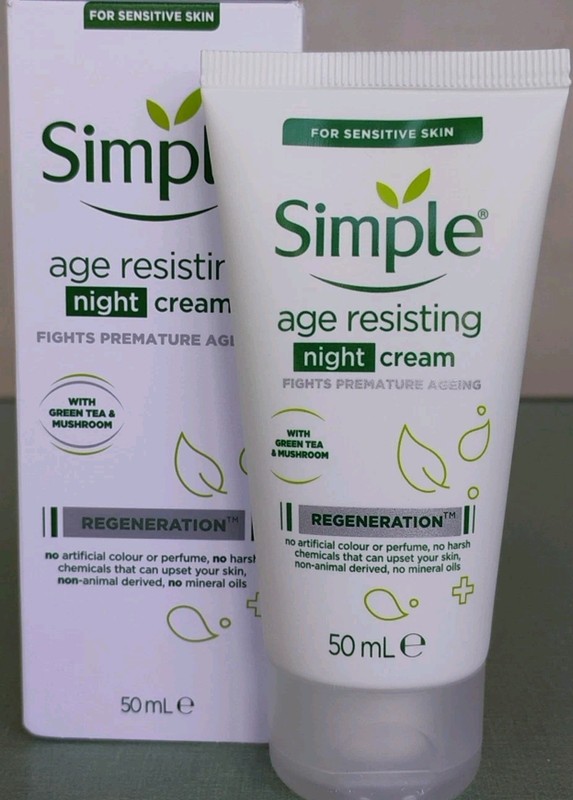 Simple Age Resisting Night Cream Regeneration 50ml 1.7oz Exp 03/2028