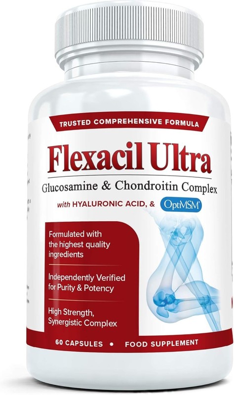 Flexacil Ultra Joint Health & Support Supplement with Glucosamine Sulfate, Ch…