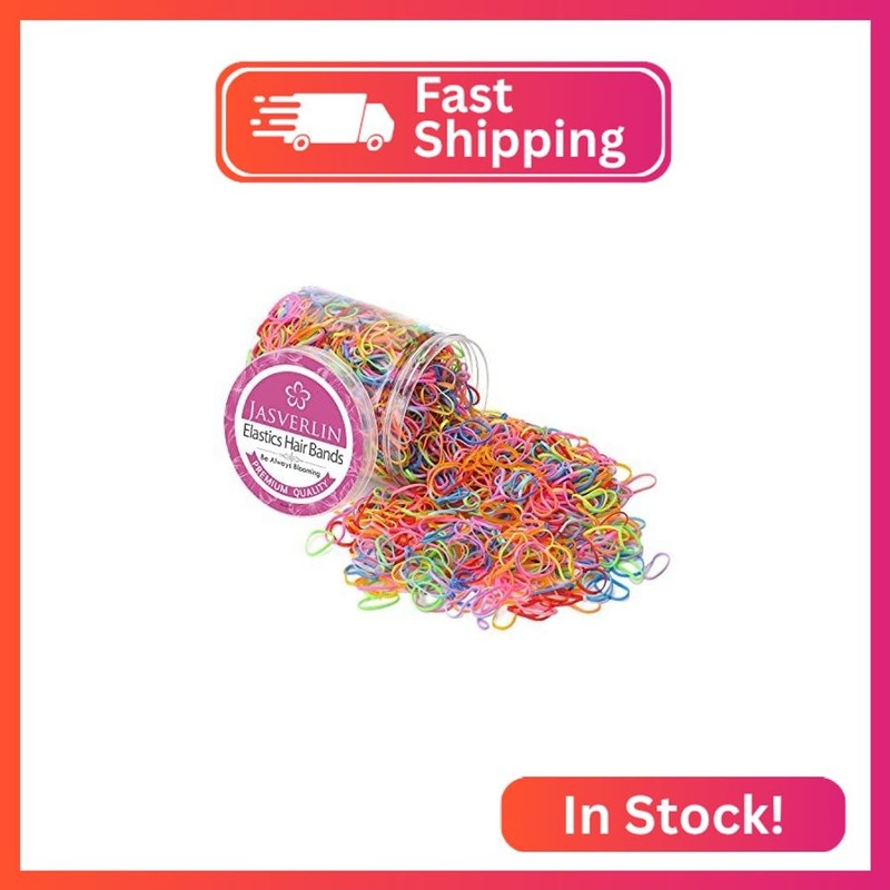 JASVERLIN 2000 Pcs Multicolor Rubber Bands, Tiny Hair Elastics Rainbow Small Bra gallery