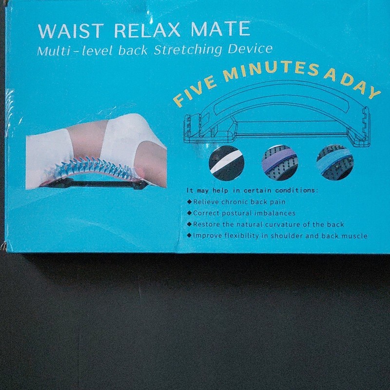 Waist Relax Mate Back Stretcher Adjustable Lightweight Compact Back/Waist Blue