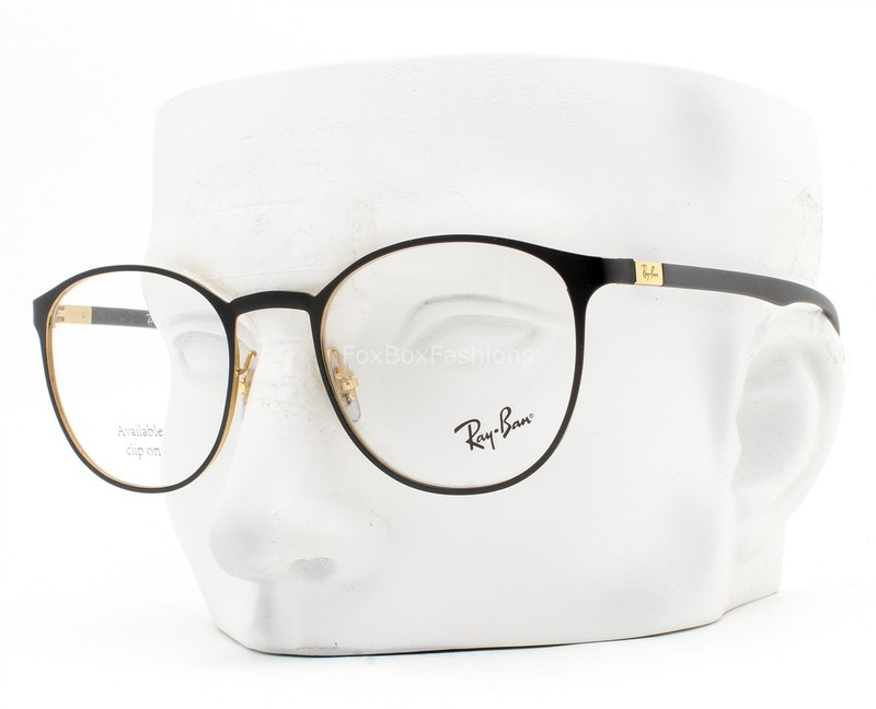 Ray-Ban Eyeglasses Glasses RB6355 2994 Matte Black on Arista Gold 50mm with Case