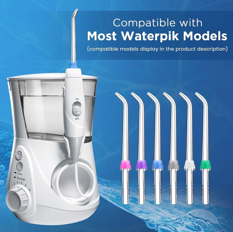 Replacement Tips for Waterpik Water Flosser JT-100E – 6 Classic Jet Heads gallery
