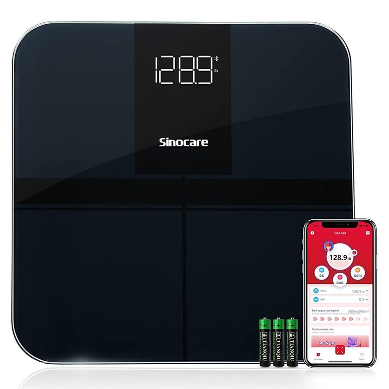 Digital Body Weight Scale with Bluetooth Backlit LCD Display Max: 400lb/180KG