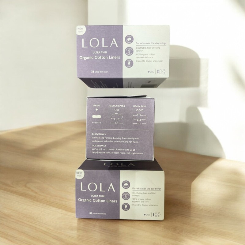 Organic Cotton Ultra Thin Liners Lola Light Absorbency 36 Ct Made In Italy 3 Box gallery