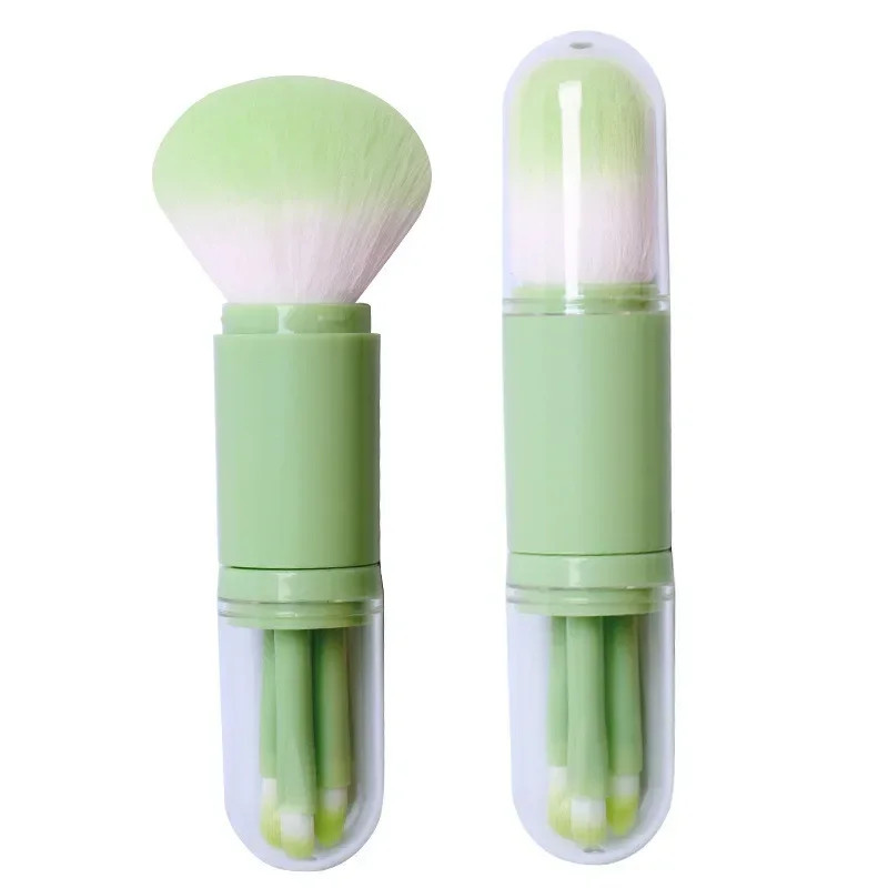 4Pcs/Set 4 in 1 Telescopic Makeup Brush Portable Travel Makeup Brushes Set Eyesh
